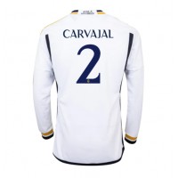 Moški Nogometni dresi Real Madrid Daniel Carvajal #2 Domači 2023-24 Dolgi Rokav